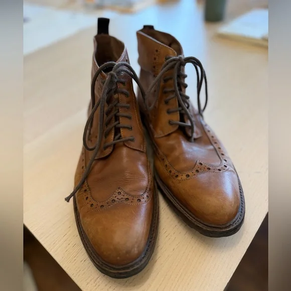 Gordon Rush short wing brown leather boot. Men’s size 11. Rubber sole. - Picture 3 of 7